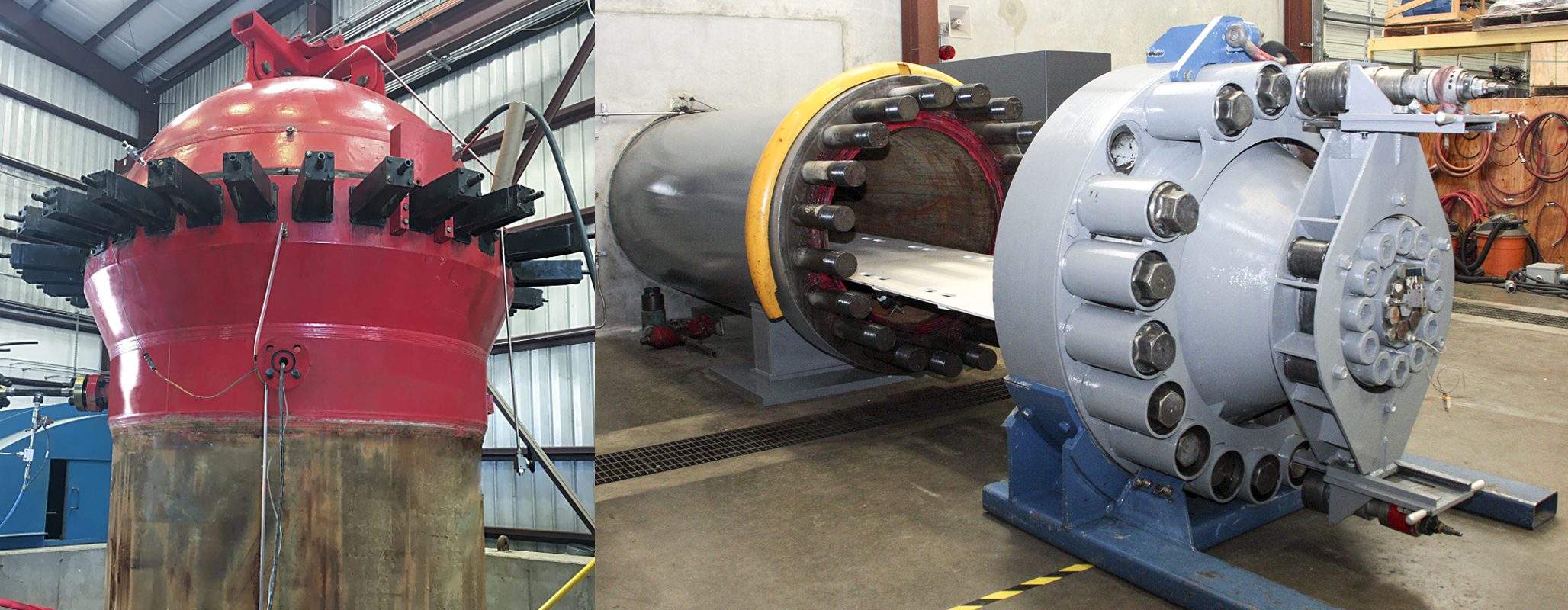 Some of Stress Engineering’s external pressure testing systems